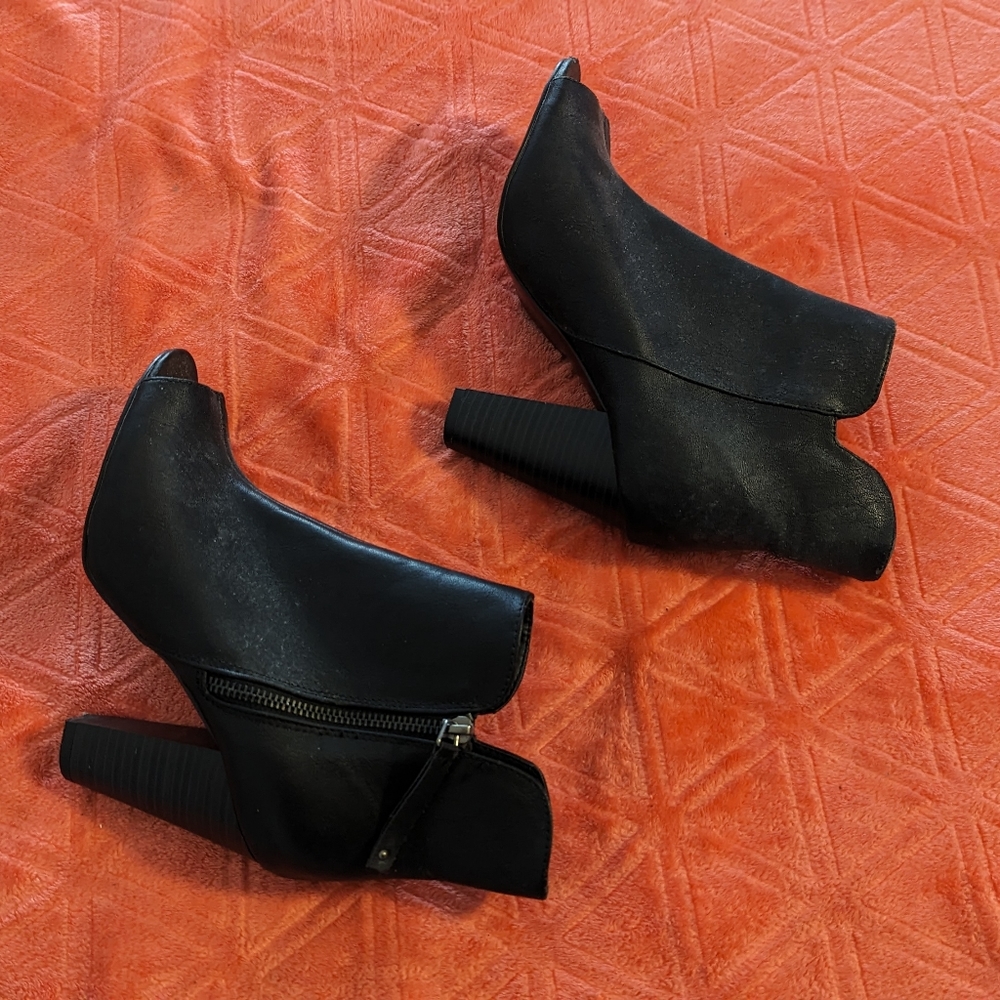 Women dress boots high heel zip up